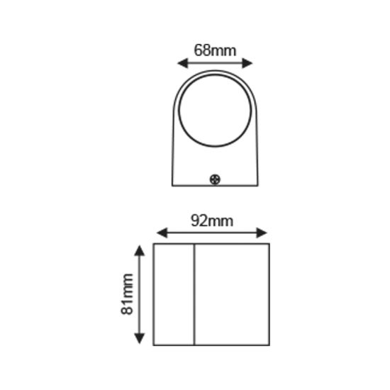 GU10 Wall Luminare  Dark Grey IP65 DASA