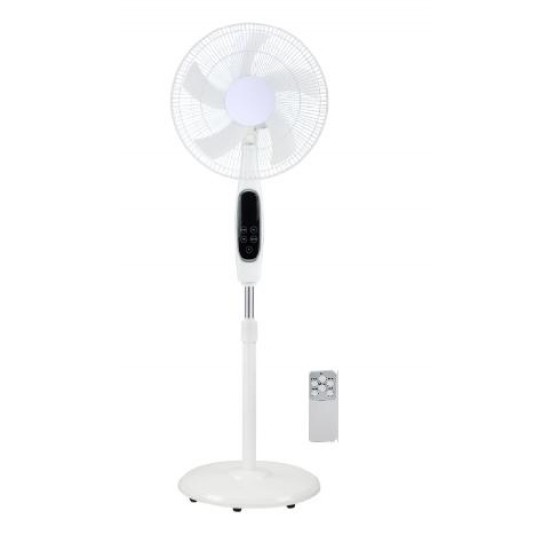 Ανεμιστήρας Ορθοστάτης 18" Διαμέτρου 45,72cm με Τηλεχειριστήριο Λευκός