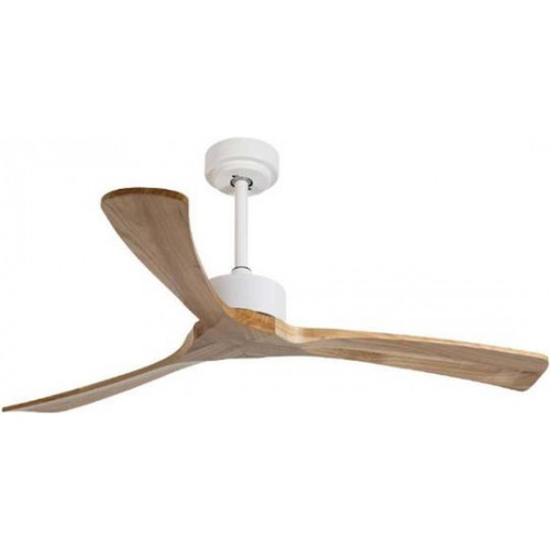 Ανεμιστήρας Οροφής 132cm με Τηλεχειριστήριο Λευκό/Φυσικό MEINO