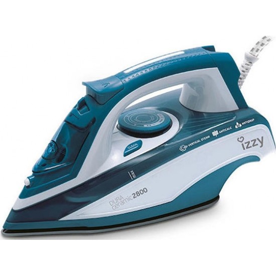 Izzy E87 Dura Ceramic Σίδερο Ατμού 2800W με Κεραμική Πλάκα και Συνεχόμενη Παροχή 45gr/min