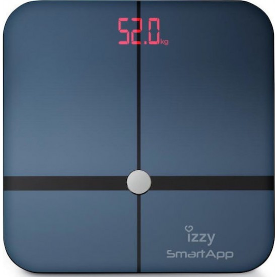 Izzy SmartApp IZ-7005 Smart Ζυγαριά με Λιπομετρητή & Bluetooth σε Navy Μπλε χρώμα