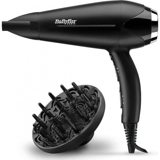 Babyliss Turbo Smooth D572DE Ionic Πιστολάκι Μαλλιών με Φυσούνα 2200W D572DE