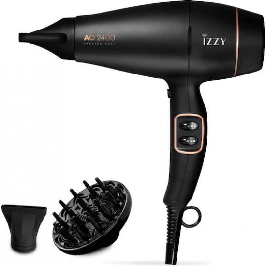 Izzy IZ-7204 Επαγγελματικό Πιστολάκι Μαλλιών με Φυσούνα 2400W 