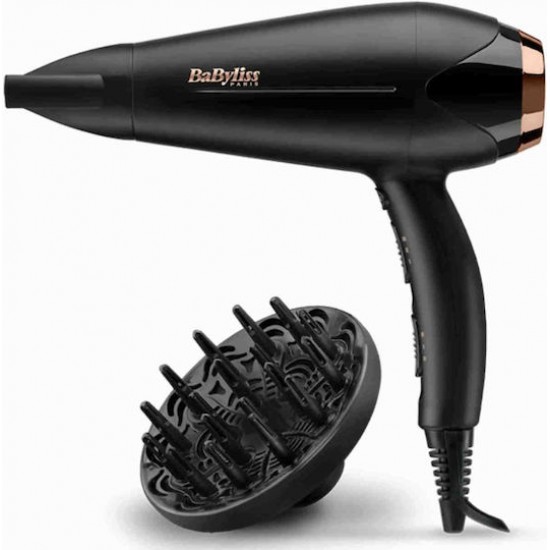 Babyliss Turbo Shine D570DE Ionic Σεσουάρ Μαλλιών με Φυσούνα 2200W 