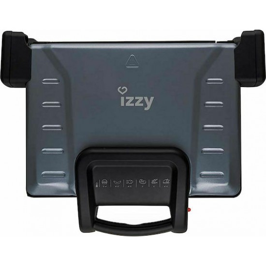Izzy Greek Grill Τοστιέρα Γκριλιέρα με Αποσπώμενες Πλάκες 2100W Γκρι