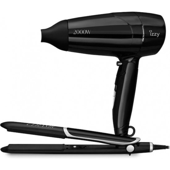 Izzy ΙΖ-7202 Beauty Set Πιστολάκι Μαλλιών Ταξιδίου 2200W & Ισιωτικό