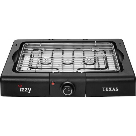 Izzy Texas Επιτραπέζια Ηλεκτρική Ψησταριά Σχάρας 2400W με Ρυθμιζόμενο Θερμοστάστη