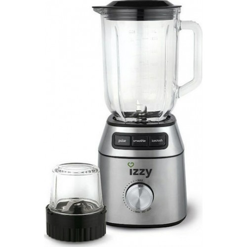 Izzy BL-633A Μπλέντερ για Smoothies με Γυάλινη Κανάτα 1.5lt 700W Inox