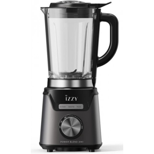 Izzy ΙΖ-6501 Μπλέντερ για Smoothies με Γυάλινη Κανάτα 1.5lt 1200W Μαύρο