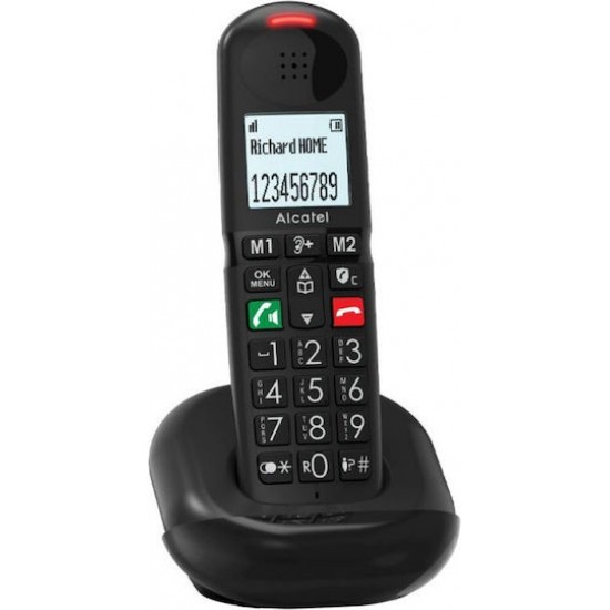 Alcatel XL685 Ασύρματο Τηλέφωνο με Ελληνικό Μενού Μαύρο