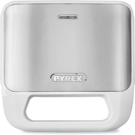 Pyrex SB 298 Τοστιέρα με Αποσπώμενες Πλάκες για 2 Τοστ 800W Λευκή