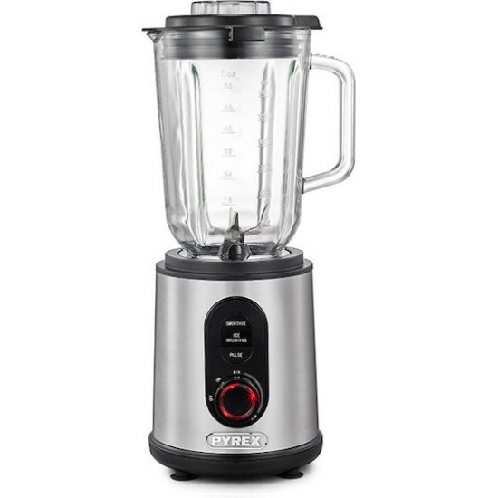 Pyrex SB-870 Μπλέντερ για Smoothies με Γυάλινη Κανάτα 1.5lt 1200W Inox