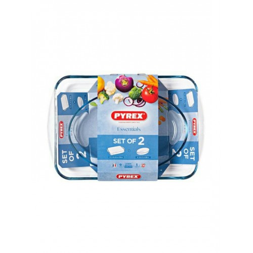 Pyrex Essentials Ορθογώνιο Πυρίμαχο Σκεύος Γυάλινο 2τμχ