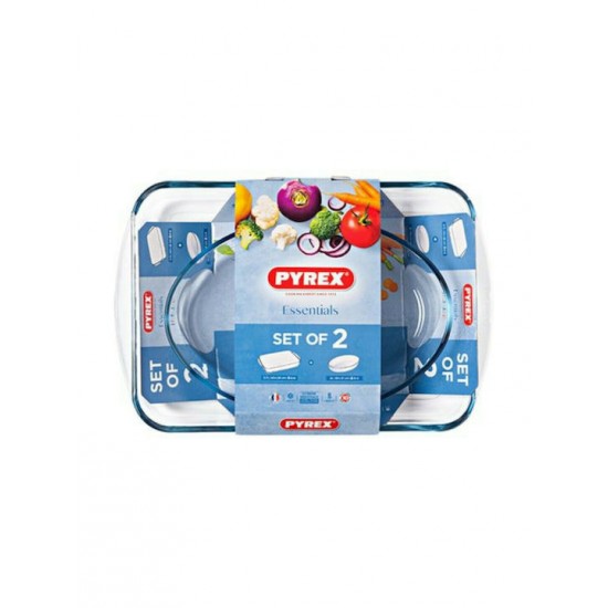 Pyrex Essentials Ορθογώνιο Πυρίμαχο Σκεύος Γυάλινο 2τμχ
