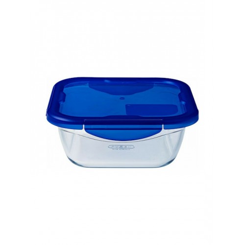 Pyrex Cook & Go Δοχείο Φαγητού Γυάλινο Μπλε Κατάλληλο για Φούρνο Μικροκυμάτων 1900ml