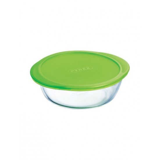Pyrex Δοχείο Φαγητού Γυάλινο Πράσινο Κατάλληλο για Φούρνο Μικροκυμάτων 1200ml