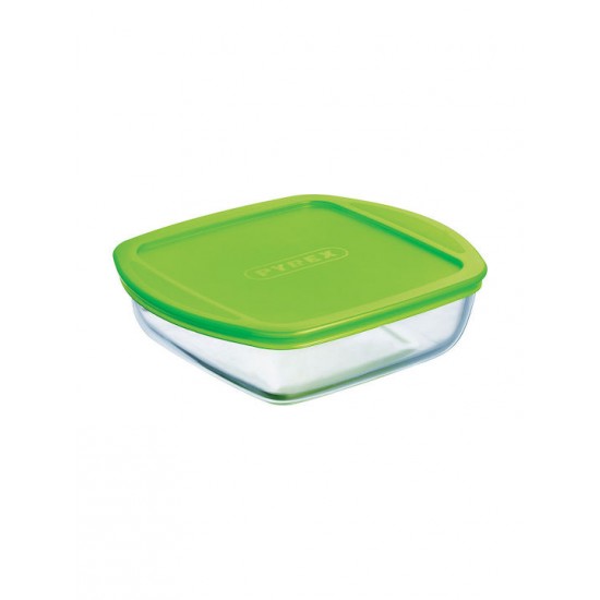 Pyrex Δοχείο Φαγητού Γυάλινο Πράσινο Κατάλληλο για Φούρνο Μικροκυμάτων 1050ml