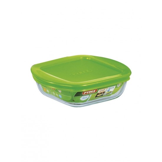Pyrex Cook & Store Δοχείο Φαγητού Γυάλινο Πράσινο Κατάλληλο για Φούρνο Μικροκυμάτων 2300ml
