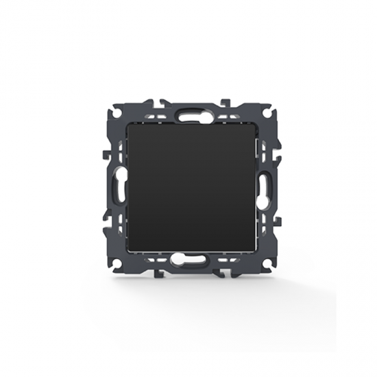 Prime Διακόπτης Απλός Με Κλιπ 1P 10AX 250VAC IP20 Mατ Ανθρακί