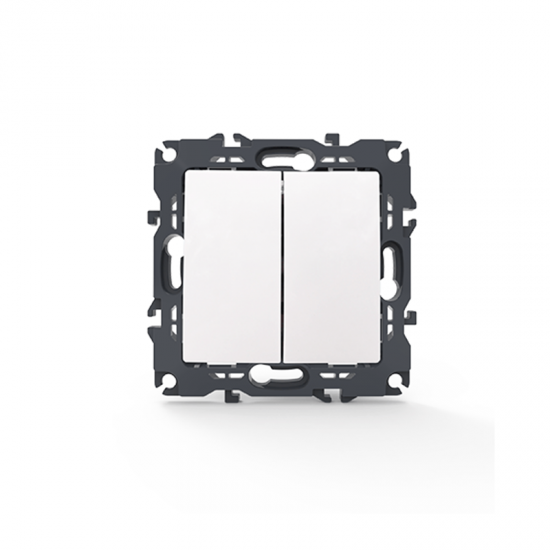 Prime Διακόπτης Κομμυτατέρ Με Κλιπ 1+1P 10AX 250VAC IP20 Λευκός