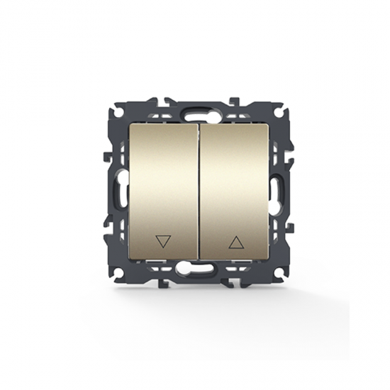 Prime Διακόπτης Ρολών Με Κλιπ 1-1P 10AX 250VAC IP20 Mατ Σαμπανιζέ