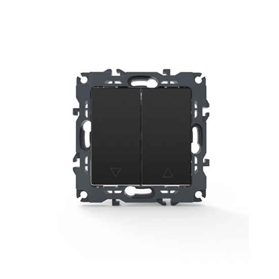Prime Διακόπτης Ρολών Με Κλιπ 1-1P 10AX 250VAC IP20 Mατ Ανθρακί