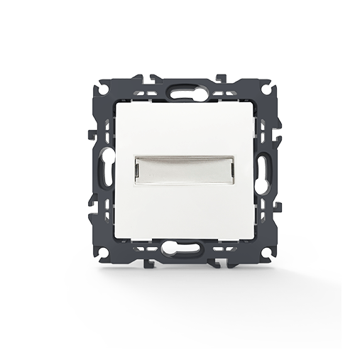 Prime Μπουτόν Επιγραφής & LED Λυχνία (12VAC) Με Κλιπ 1P 10A 250VAC IP20 Λευκό