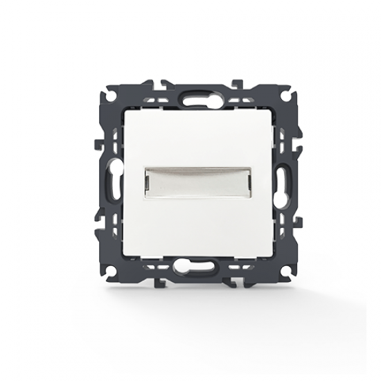 Prime Μπουτόν Επιγραφής & LED Λυχνία (12VAC) Με Κλιπ 1P 10A 250VAC IP20 Λευκό