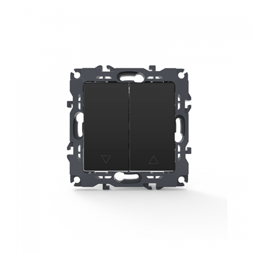Prime Μπουτόν Ρολλών Με Κλιπ 1-1P 10A 250VAC IP20 Mατ Ανθρακί