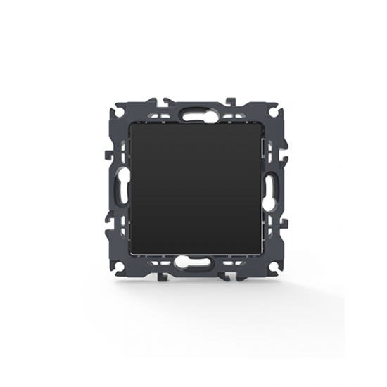 Prime Μπουτόν Απλό Με Κλιπ 1P 10A 250VAC IP20 Mατ Ανθρακί