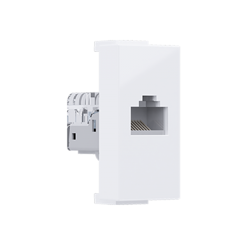 Modys Πρίζα Δικτύου Λευκή 1 Στ. RJ45 CAT.5E Χωρίς Θωράκιση IP20