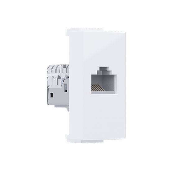 Modys Πρίζα Δικτύου Λευκή 1 Στ. RJ45 CAT.5E Χωρίς Θωράκιση IP20