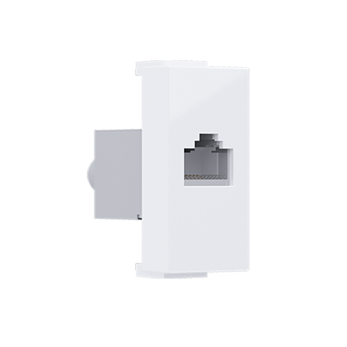 Modys Πρίζα Δικτύου Λευκή 1 Στ. RJ45 CAT.6 Με Θωράκιση IP20