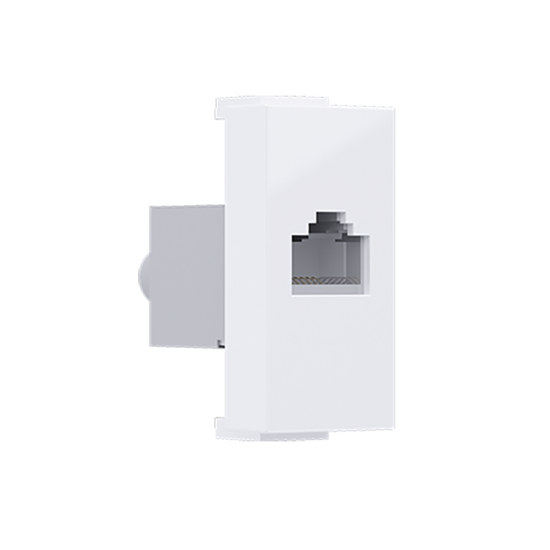 Modys Πρίζα Δικτύου Λευκή 1 Στ. RJ45 CAT.6 Με Θωράκιση IP20