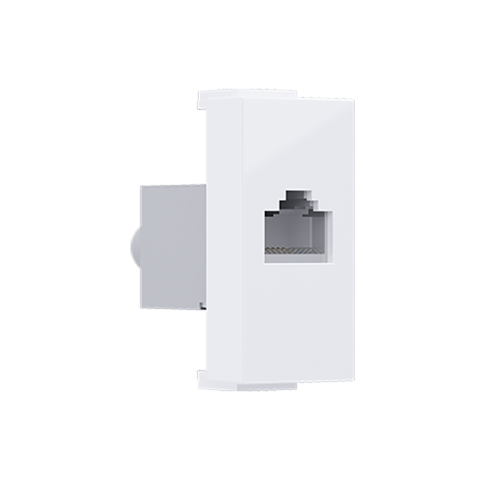 Modys Πρίζα Δικτύου Λευκή 1 Στ. RJ45 CAT.6A Με Θωράκιση IP20