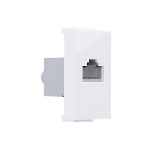 Modys Πρίζα Δικτύου Λευκή 1 Στ. RJ45 CAT.6A Με Θωράκιση IP20