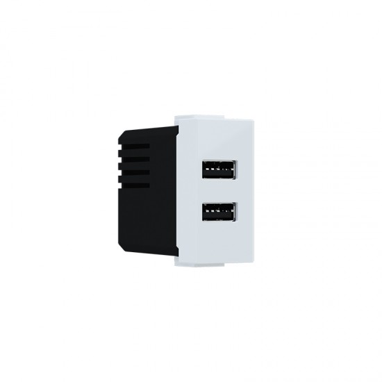 Modys Πρίζα Τροφοδοσίας Usb 1 Στ. 2XUSB A+C Λευκό 5VDC 3A IP20