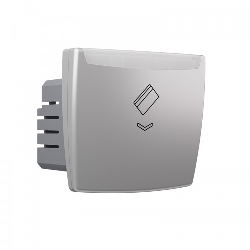 Modys Μηχανικός Καρτοδιακόπτης 2 Στ. 220V 10Α IP20 Ασημί