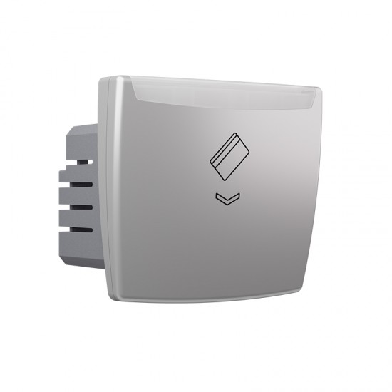 Modys Μηχανικός Καρτοδιακόπτης 2 Στ. 220V 10Α IP20 Ασημί