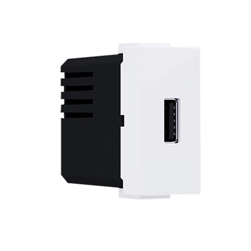 Modys Πρίζα Τροφοδοσίας USB 1 Στ. 1xUSB Λευκή 5VDC 1.2A IP20