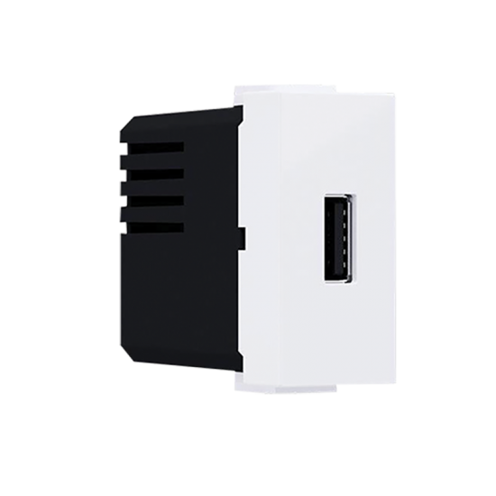 Modys Πρίζα Τροφοδοσίας USB 1 Στ. 1xUSB Λευκή 5VDC 1.2A IP20