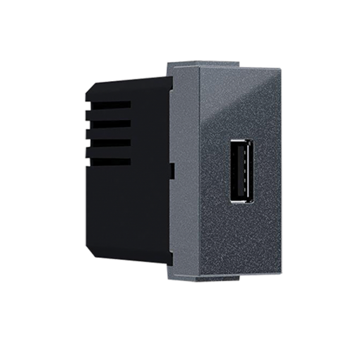 Modys Πρίζα Τροφοδοσίας Usb 1 Στ. 1xUSB Ανθρακί 5VDC 1.2A IP20