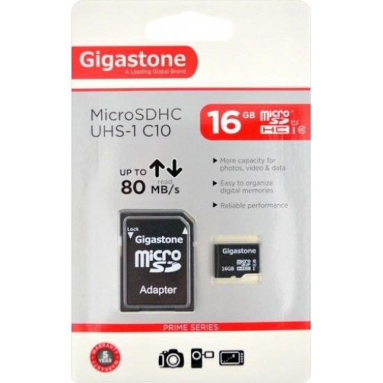 Gigastone 16GB Micro SD Class 10