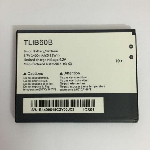 Μπαταρια Alcatel One Touch Evolve 5020T Model: TLiB60B