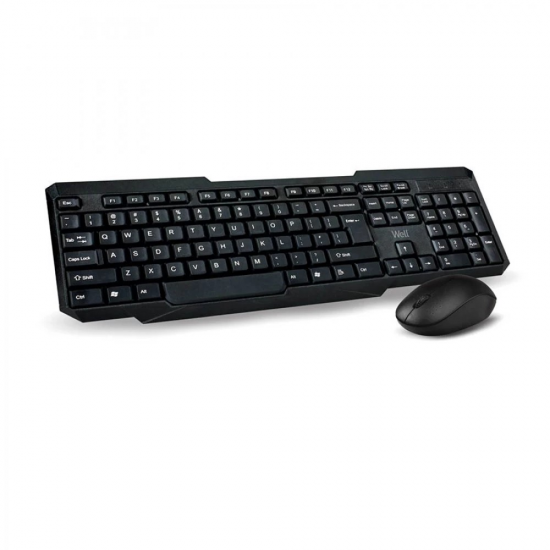 Ασύρματο σετ πληκτρολόγιο ποντίκι Well COMBO-WLESS-CW102BK-WL