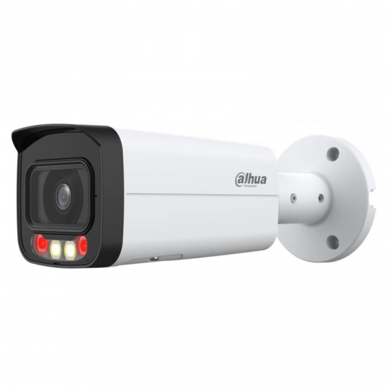IP Smart Dual Illuminator Bullet κάμερα ανάλυσης 4MP, με φακό 3.6mm, IR60m και Led 50m. Ενσωματωμένο μικρόφωνο.