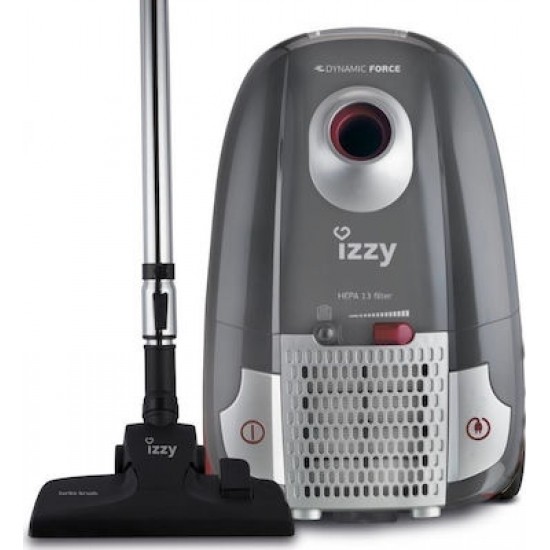 Izzy Ηλεκτρική Σκούπα  Dynamic Force K1 800W με Σακούλα 4lt Γκρι