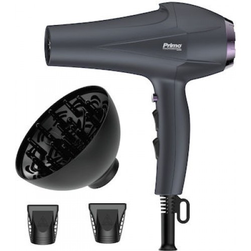 Primo Σεσουάρ Μαλλιών PRHD-40458 Ionic με Φυσούνα 2400W Ανθρακί
