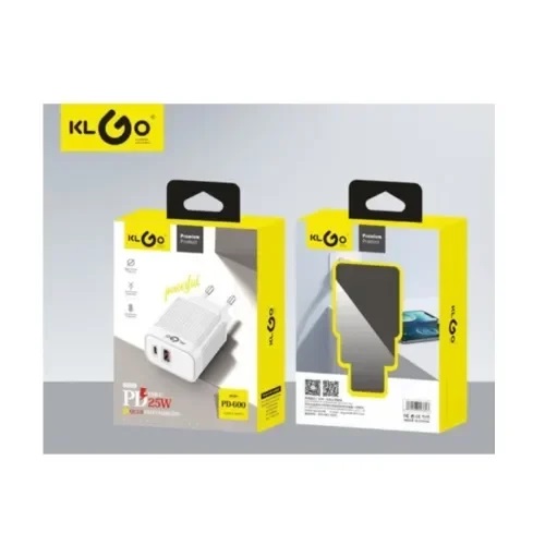 KLGO Φορτιστής PD-600 Χωρίς Καλώδιο Με Θύρα USB-A και Θύρα USB-C 25W QUICK CHARGE 3.0 / POWER DELIVERY Λευκός