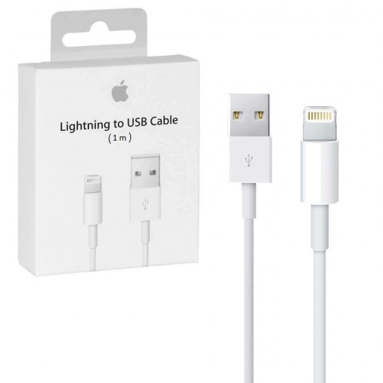 Apple USB-A to Lightning Cable 2.0 Λευκό 1m
